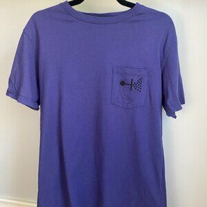 NORSE PROJECTS MCFETRIDGE PUPRLE POCKET GRAPHIC T SHIRT